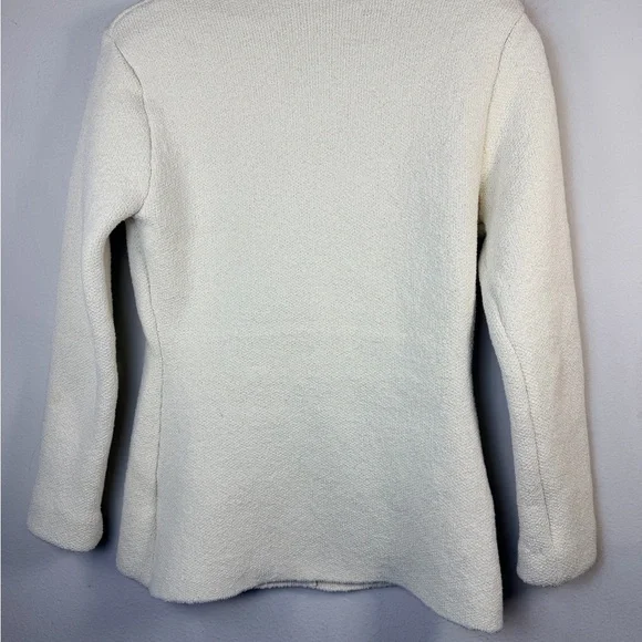 Zara Women's Ivory Double-Breasted Blazer small business casual minimalist